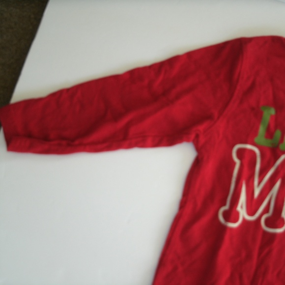 Boy's Christmas T-Shirt Gingerbread Man Red Long Sleeve Size 3T - Picture 4 of 10
